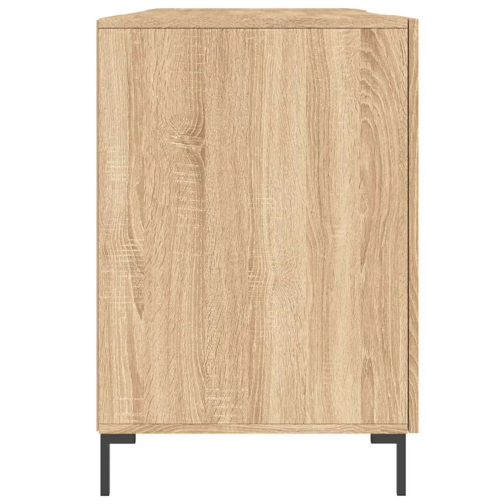 Bureau 140 x 50 x 75 cm chêne sonoma bois d'ingénierie – modèle 6 – vue de dos