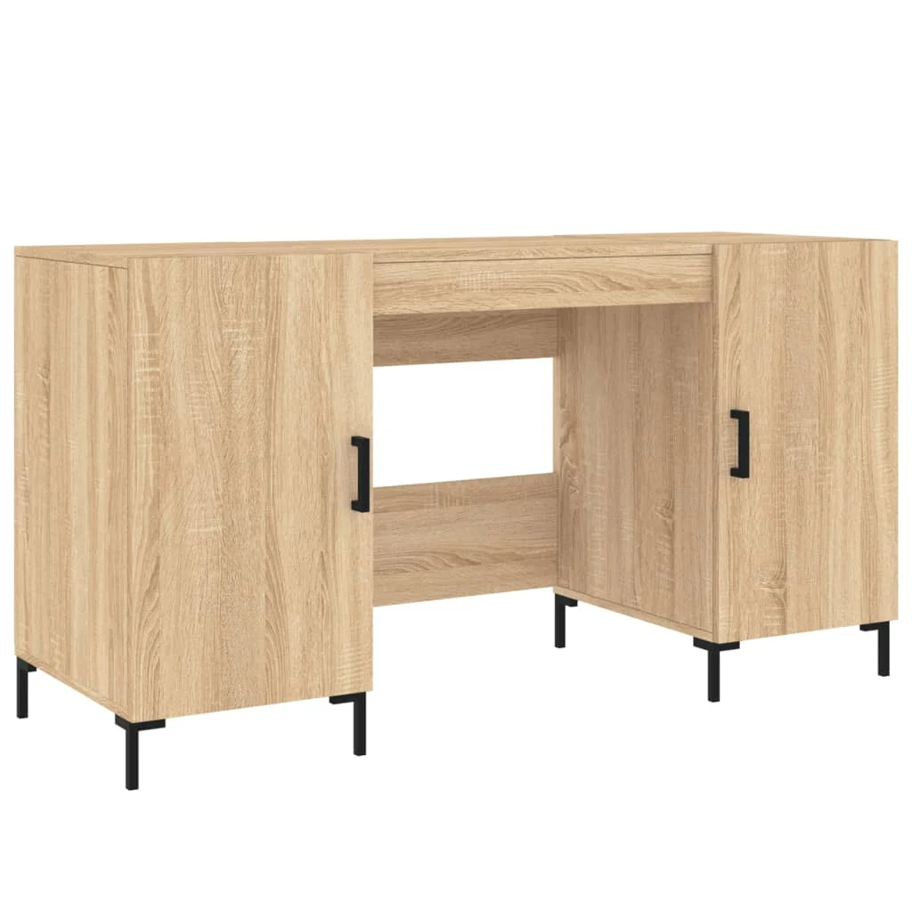 Bureau 140 x 50 x 75 cm chêne sonoma bois d'ingénierie – modèle 6 – vue de côté