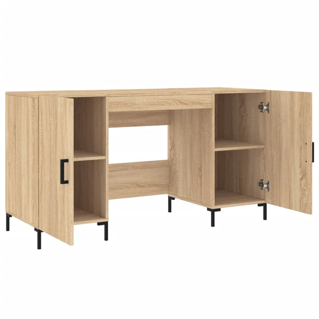Bureau 140 x 50 x 75 cm chêne sonoma bois d'ingénierie – modèle 6 – vue de détail