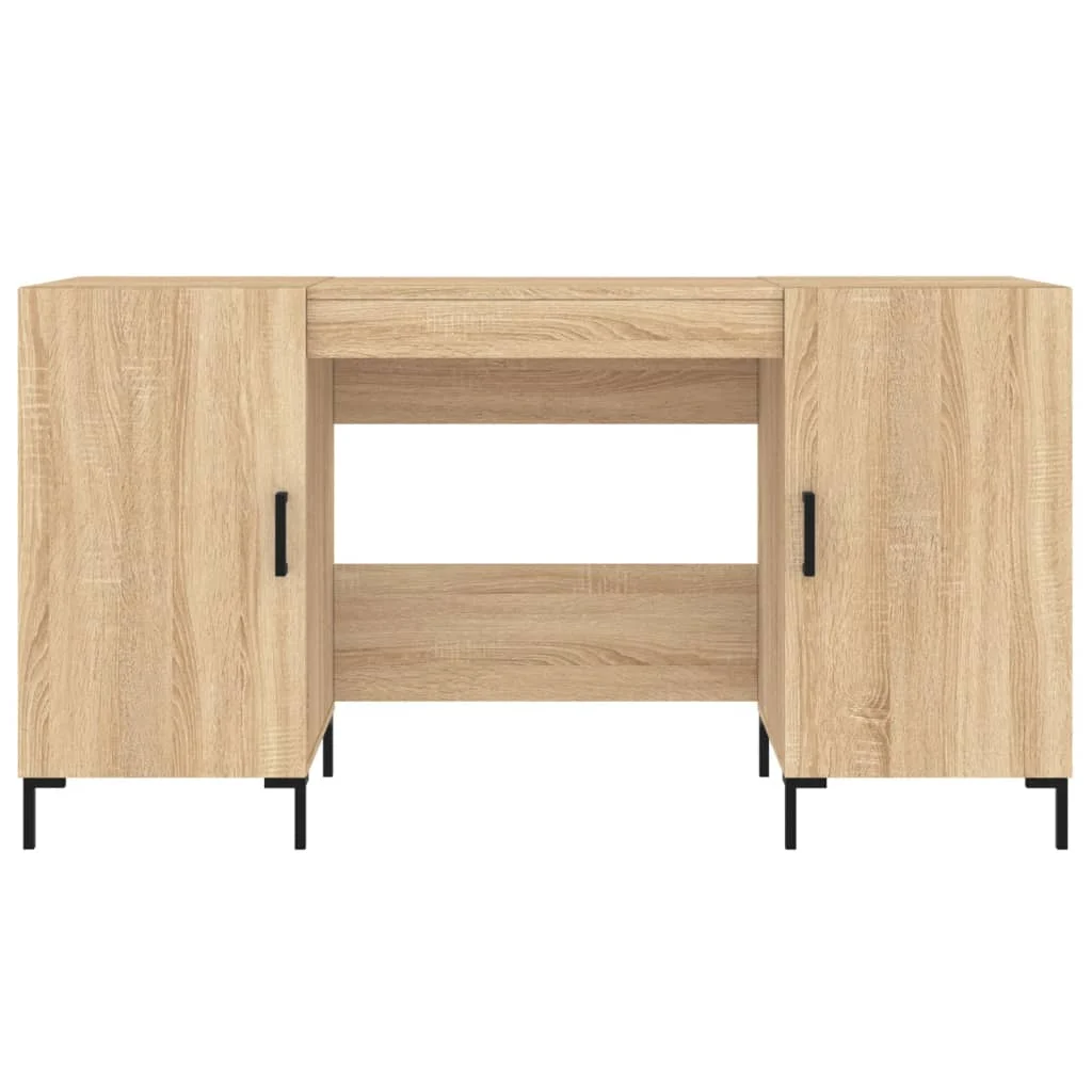 Bureau 140 x 50 x 75 cm chêne sonoma bois d'ingénierie – modèle 6 – vue en situation