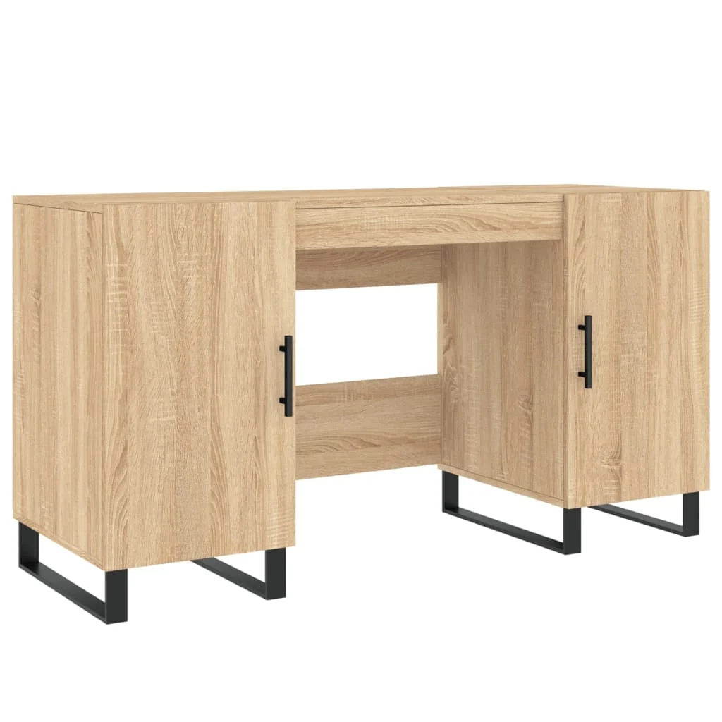 Bureau 140 x 50 x 75 cm chêne sonoma bois d'ingénierie – modèle 7 – vue de côté