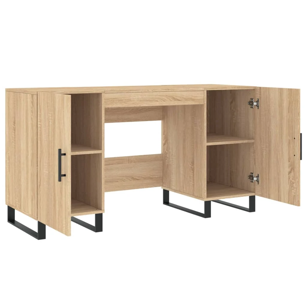 Bureau 140 x 50 x 75 cm chêne sonoma bois d'ingénierie – modèle 7 – vue de détail