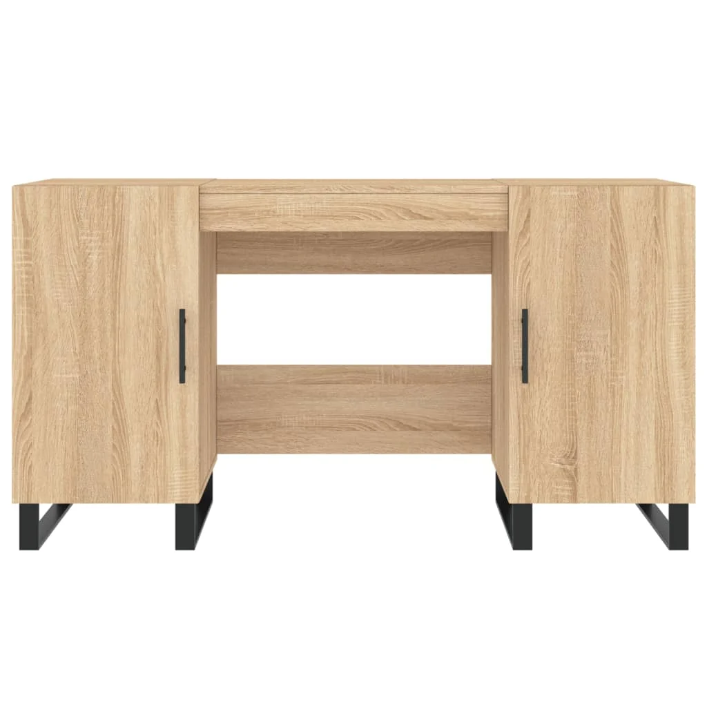 Bureau 140 x 50 x 75 cm chêne sonoma bois d'ingénierie – modèle 7 – vue en situation