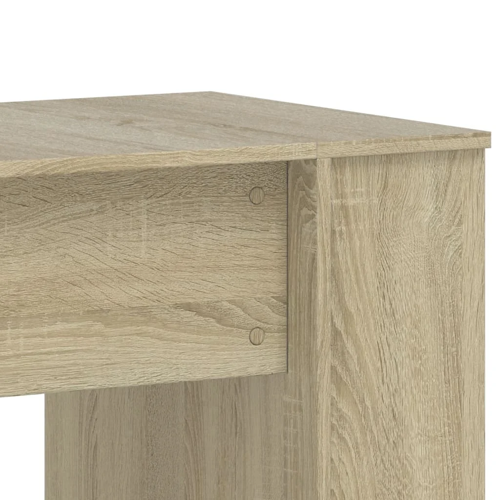 Bureau 140 x 50 x 75 cm chêne sonoma bois d'ingénierie – modèle 8 – vue de dos