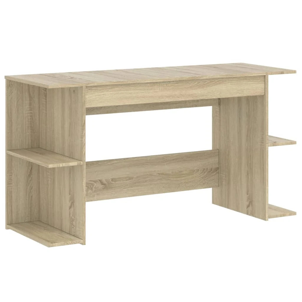 Bureau 140 x 50 x 75 cm chêne sonoma bois d'ingénierie – modèle 8 – vue de côté
