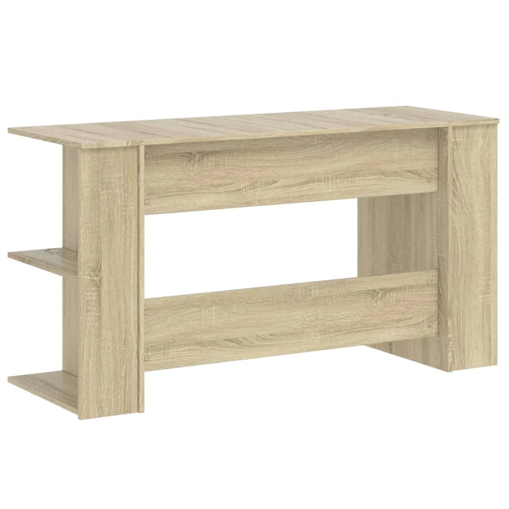 Bureau 140 x 50 x 75 cm chêne sonoma bois d'ingénierie – modèle 8 – vue en situation