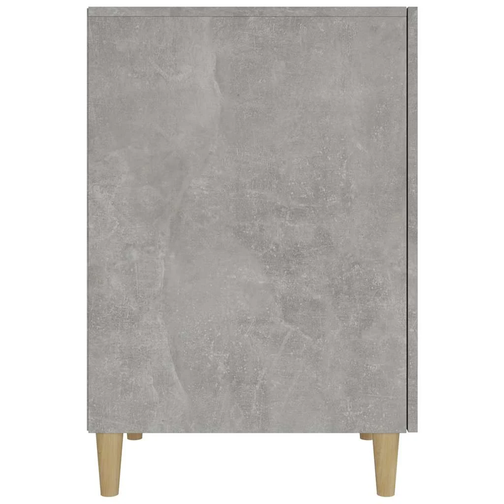 Bureau 140 x 50 x 75 cm gris béton bois d'ingénierie – vue de dos