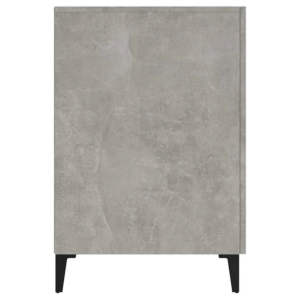 Bureau 140 x 50 x 75 cm gris béton bois d'ingénierie – modèle 2 – vue de dos