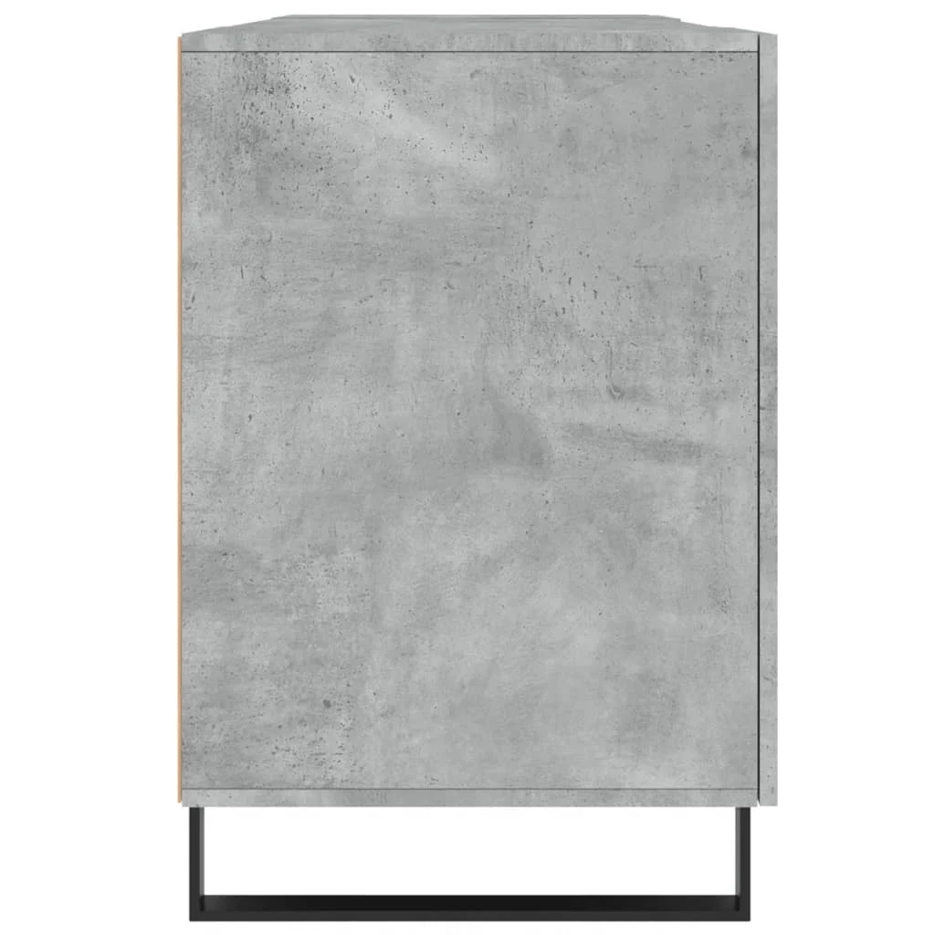 Bureau 140 x 50 x 75 cm gris béton bois d'ingénierie – modèle 9 – vue de dos