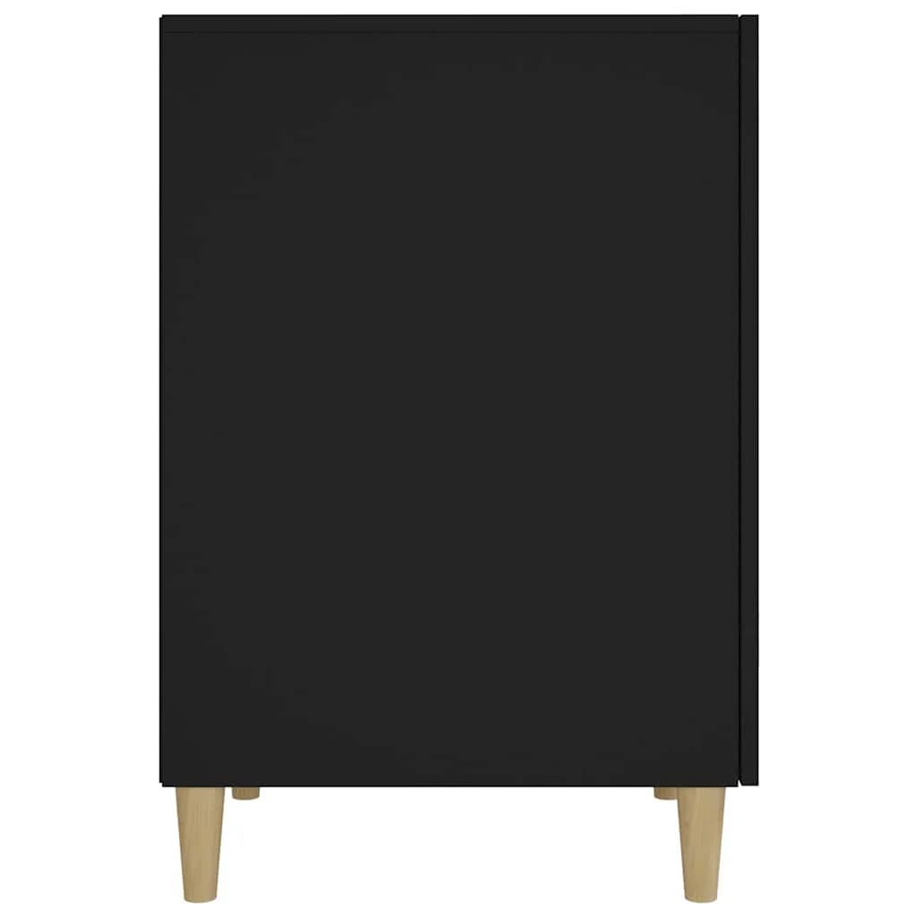 Bureau 140 x 50 x 75 cm noir bois d'ingénierie – vue de dos