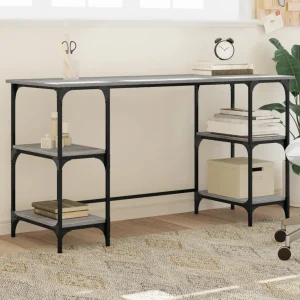 Bureau 140 x 50 x 75 cm sonoma gris bois d'ingénierie – modèle 10 – vue d’ensemble