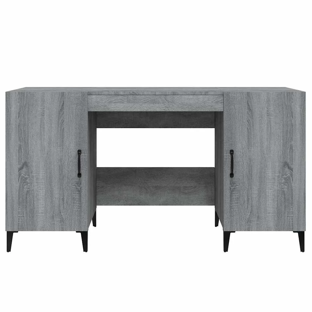 Bureau 140 x 50 x 75 cm sonoma gris bois d'ingénierie – modèle 2 – vue en situation