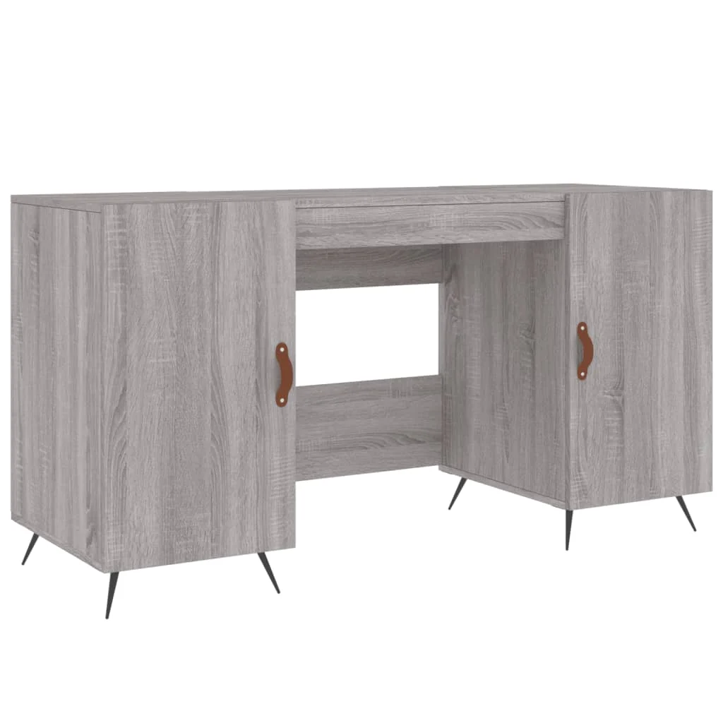Bureau 140 x 50 x 75 cm sonoma gris bois d'ingénierie – modèle 3 – vue de côté