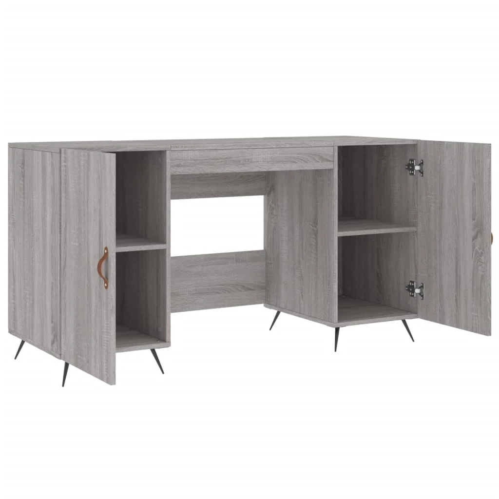 Bureau 140 x 50 x 75 cm sonoma gris bois d'ingénierie – modèle 3 – vue de détail