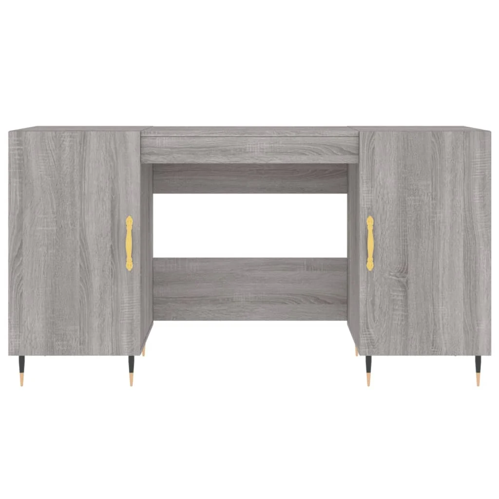 Bureau 140 x 50 x 75 cm sonoma gris bois d'ingénierie – modèle 4 – vue en situation