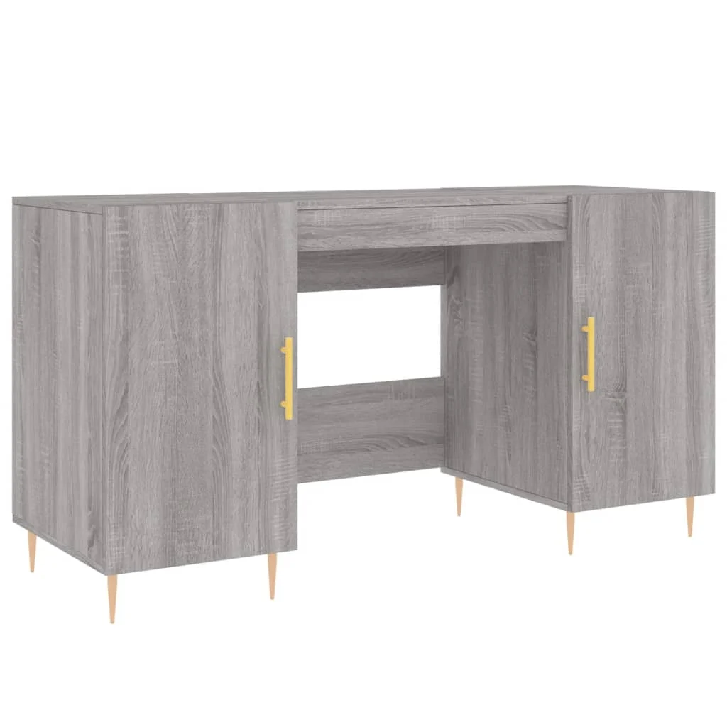 Bureau 140 x 50 x 75 cm sonoma gris bois d'ingénierie – modèle 5 – vue de côté
