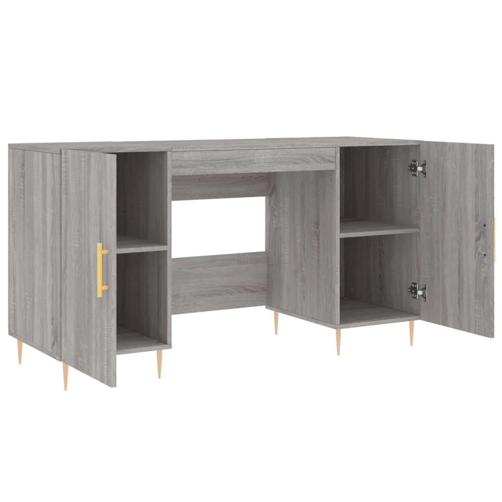 Bureau 140 x 50 x 75 cm sonoma gris bois d'ingénierie – modèle 5 – vue de détail