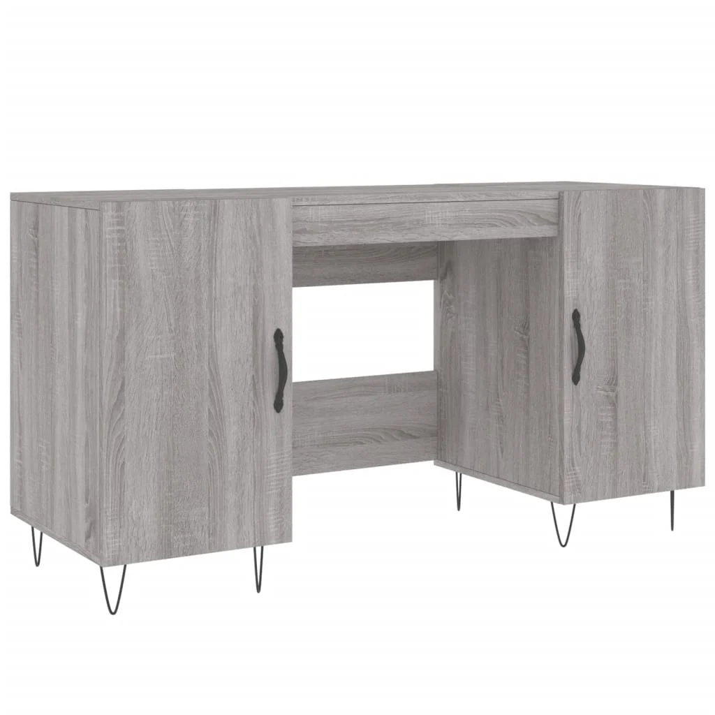 Bureau 140 x 50 x 75 cm sonoma gris bois d'ingénierie – modèle 6 – vue de côté