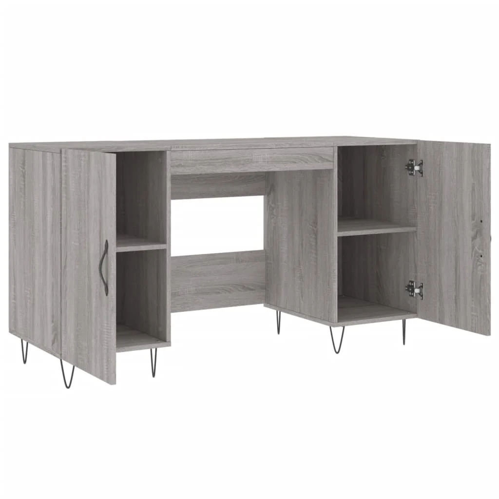 Bureau 140 x 50 x 75 cm sonoma gris bois d'ingénierie – modèle 6 – vue de détail