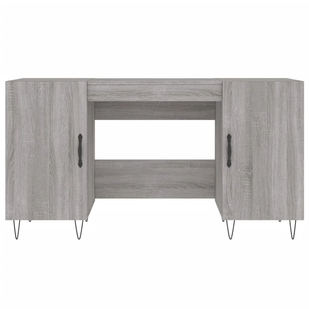 Bureau 140 x 50 x 75 cm sonoma gris bois d'ingénierie – modèle 6 – vue en situation
