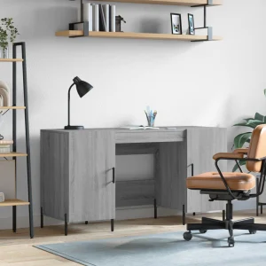 Bureau 140 x 50 x 75 cm sonoma gris bois d'ingénierie – modèle 7 – vue d’ensemble