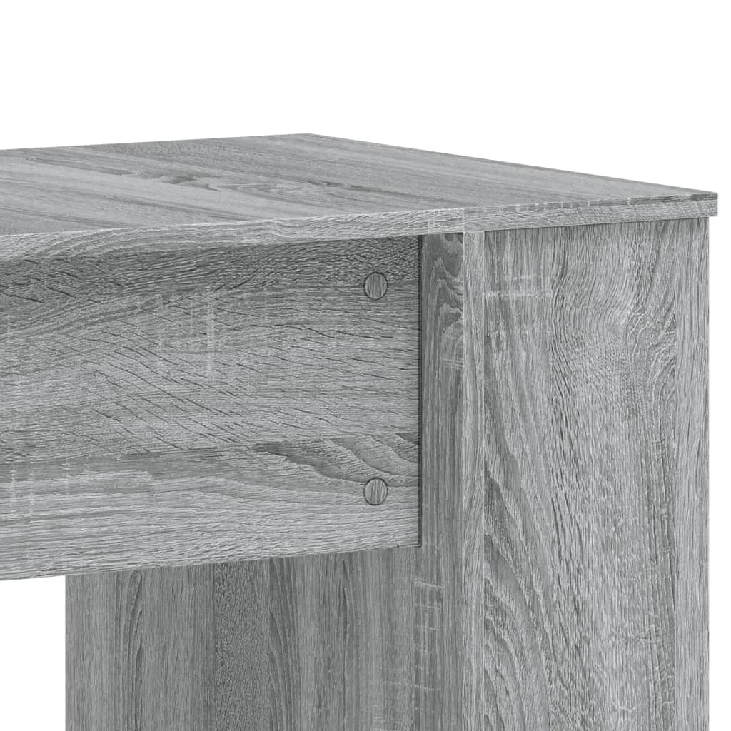 Bureau 140 x 50 x 75 cm sonoma gris bois d'ingénierie – modèle 9 – vue de dos
