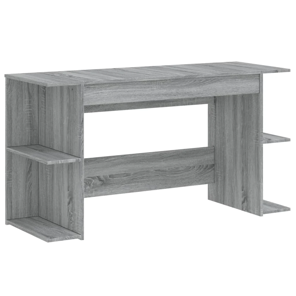 Bureau 140 x 50 x 75 cm sonoma gris bois d'ingénierie – modèle 9 – vue de côté
