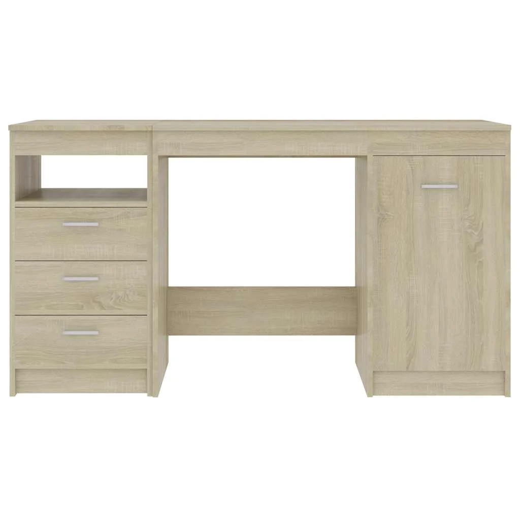 Bureau 140 x 50 x 76 cm chêne sonoma bois d'ingénierie – vue en situation