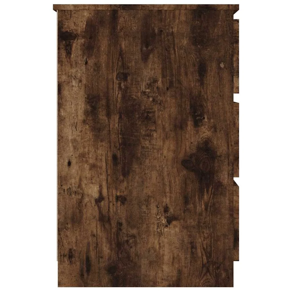 Bureau 140 x 50 x 77 cm chêne fumé bois d'ingénierie – vue de dessus