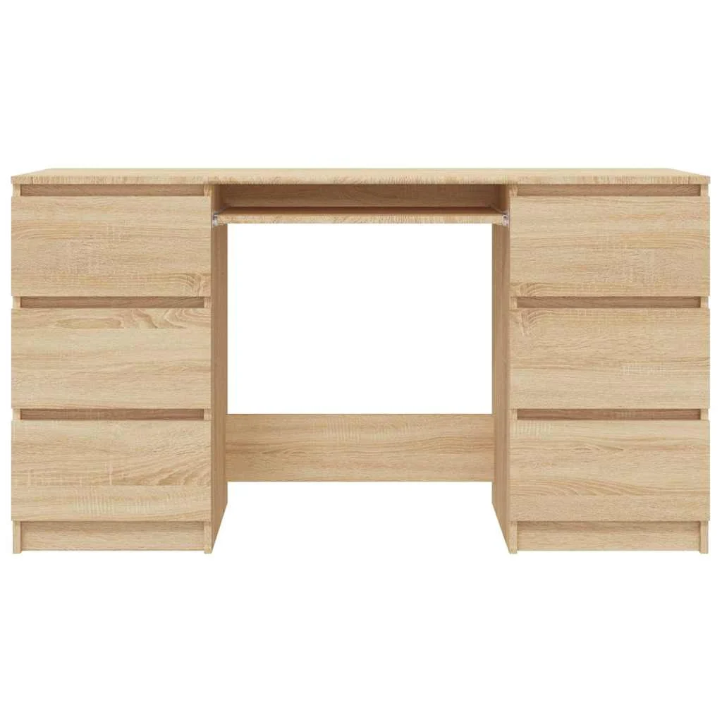 Bureau 140 x 50 x 77 cm chêne sonoma bois d'ingénierie – vue de détail