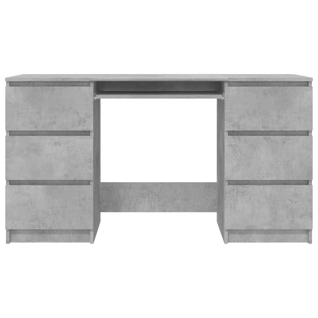 Bureau 140 x 50 x 77 cm gris béton bois d'ingénierie – vue de détail