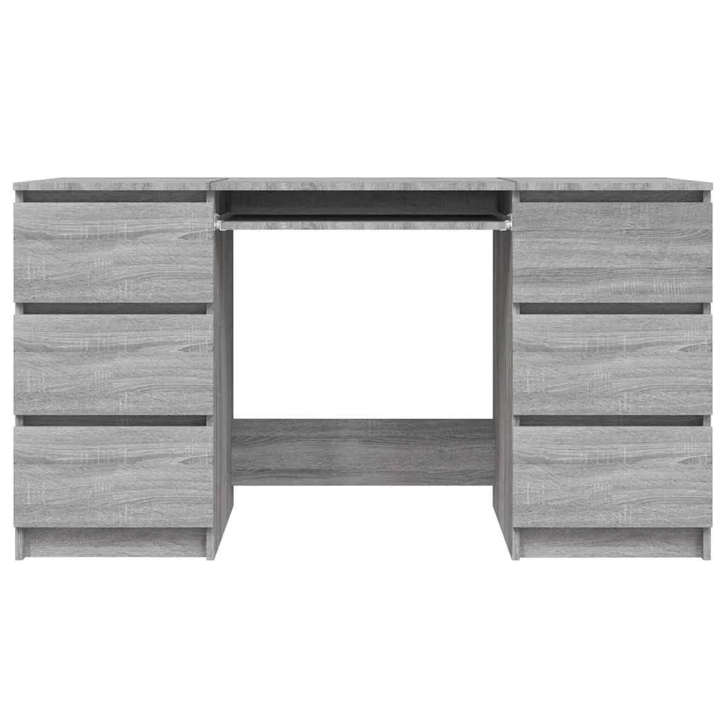 Bureau 140 x 50 x 77 cm sonoma gris bois d'ingénierie – vue en situation