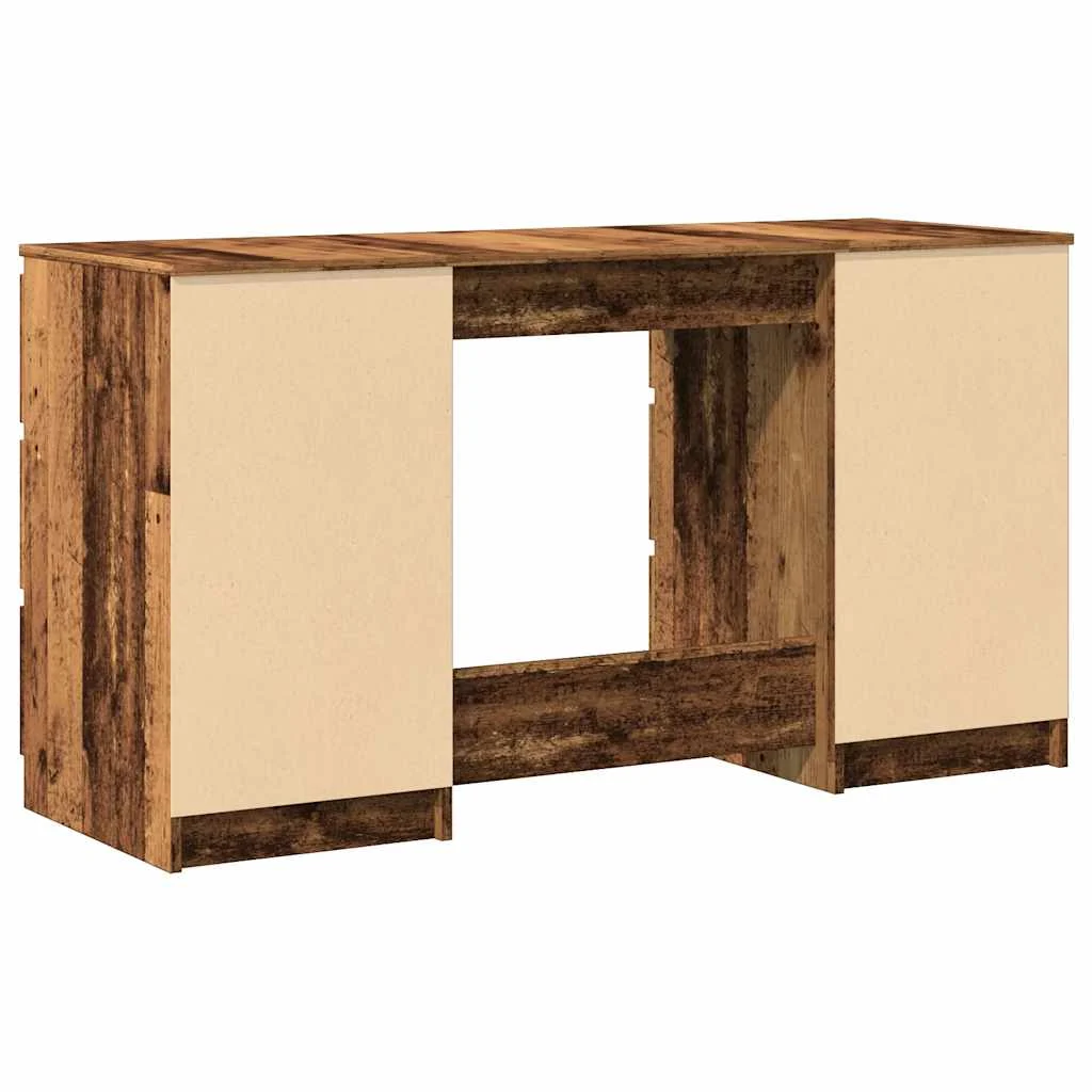 Bureau 140 x 50 x 77 cm vieux bois bois d'ingénierie – vue de dessus