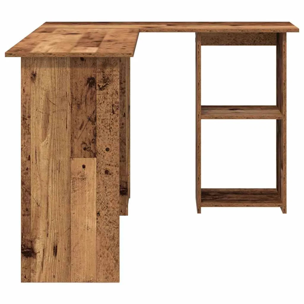 Bureau 142 x 102 x 73 cm bois ancien bois d'ingénierie – vue de dos