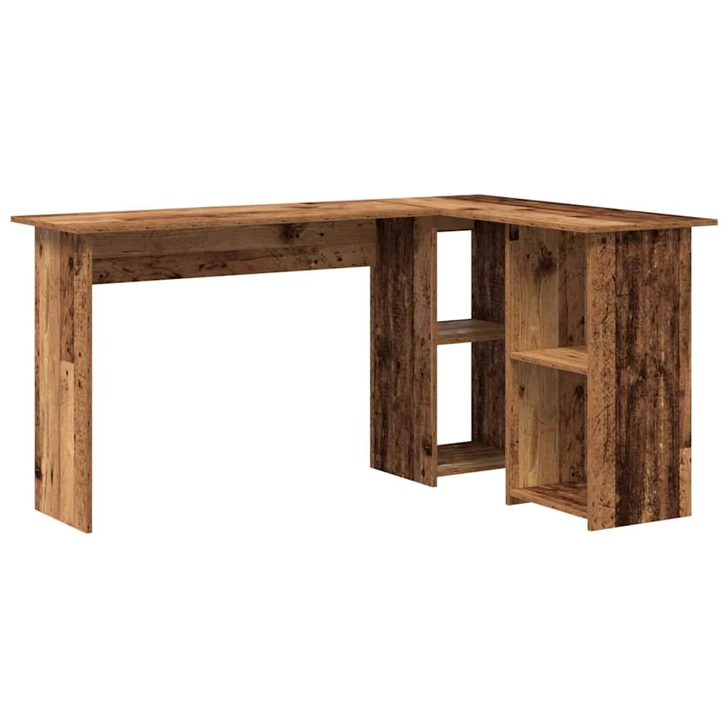Bureau 142 x 102 x 73 cm bois ancien bois d'ingénierie – vue de côté