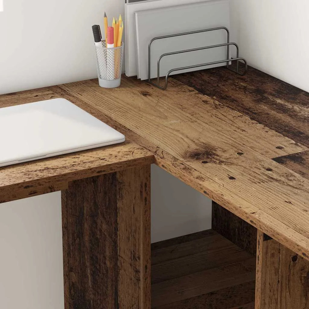 Bureau 142 x 102 x 73 cm bois ancien bois d'ingénierie – vue en situation