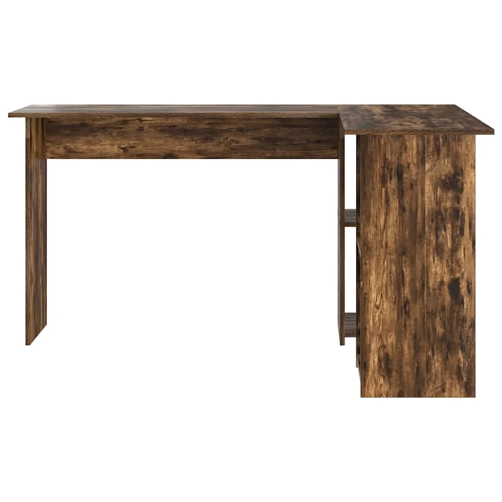 Bureau 142 x 102 x 73 cm chêne fumé bois d'ingénierie – vue de dessus