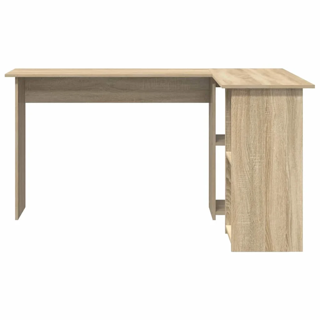 Bureau 142 x 102 x 73 cm chêne sonoma bois d'ingénierie – vue de dessus