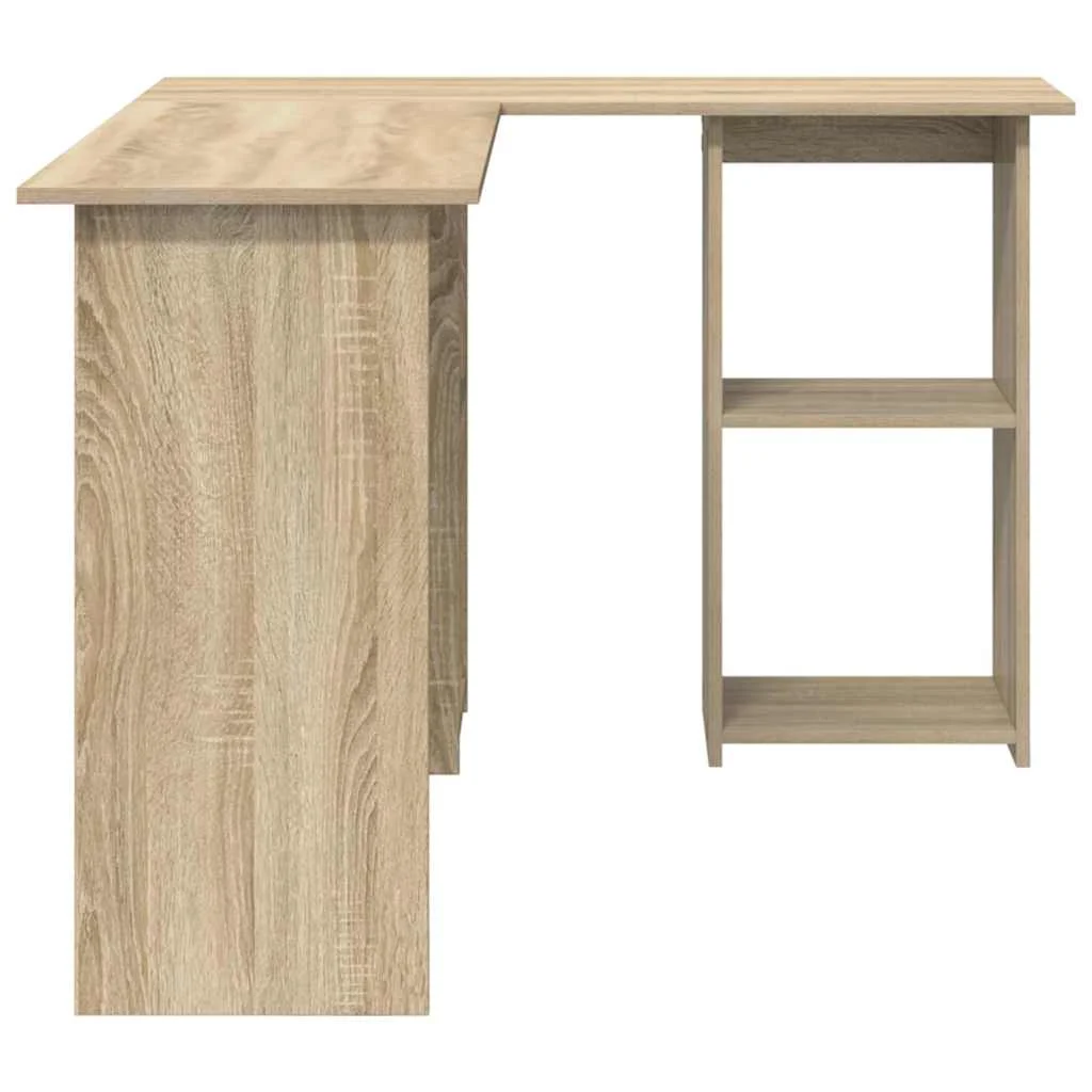 Bureau 142 x 102 x 73 cm chêne sonoma bois d'ingénierie – vue de dos