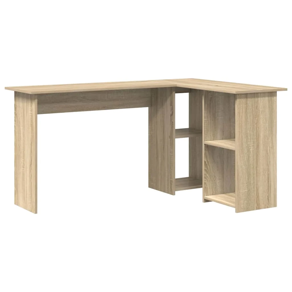 Bureau 142 x 102 x 73 cm chêne sonoma bois d'ingénierie – vue de côté