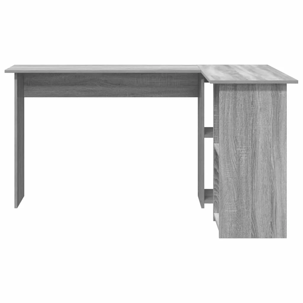 Bureau 142 x 102 x 73 cm sonoma gris bois d'ingénierie – vue de dessus