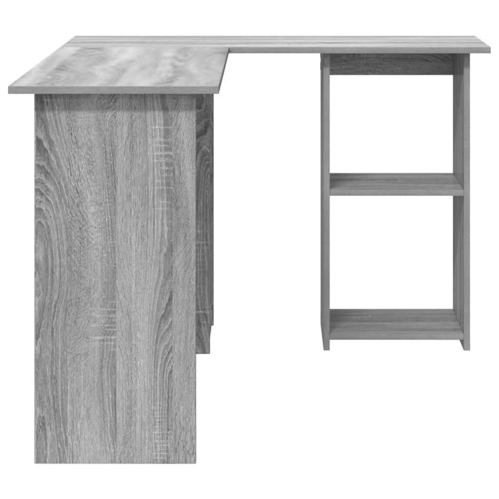 Bureau 142 x 102 x 73 cm sonoma gris bois d'ingénierie – vue de dos