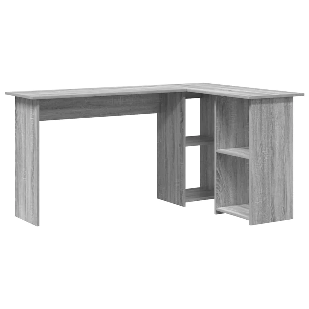 Bureau 142 x 102 x 73 cm sonoma gris bois d'ingénierie – vue de côté