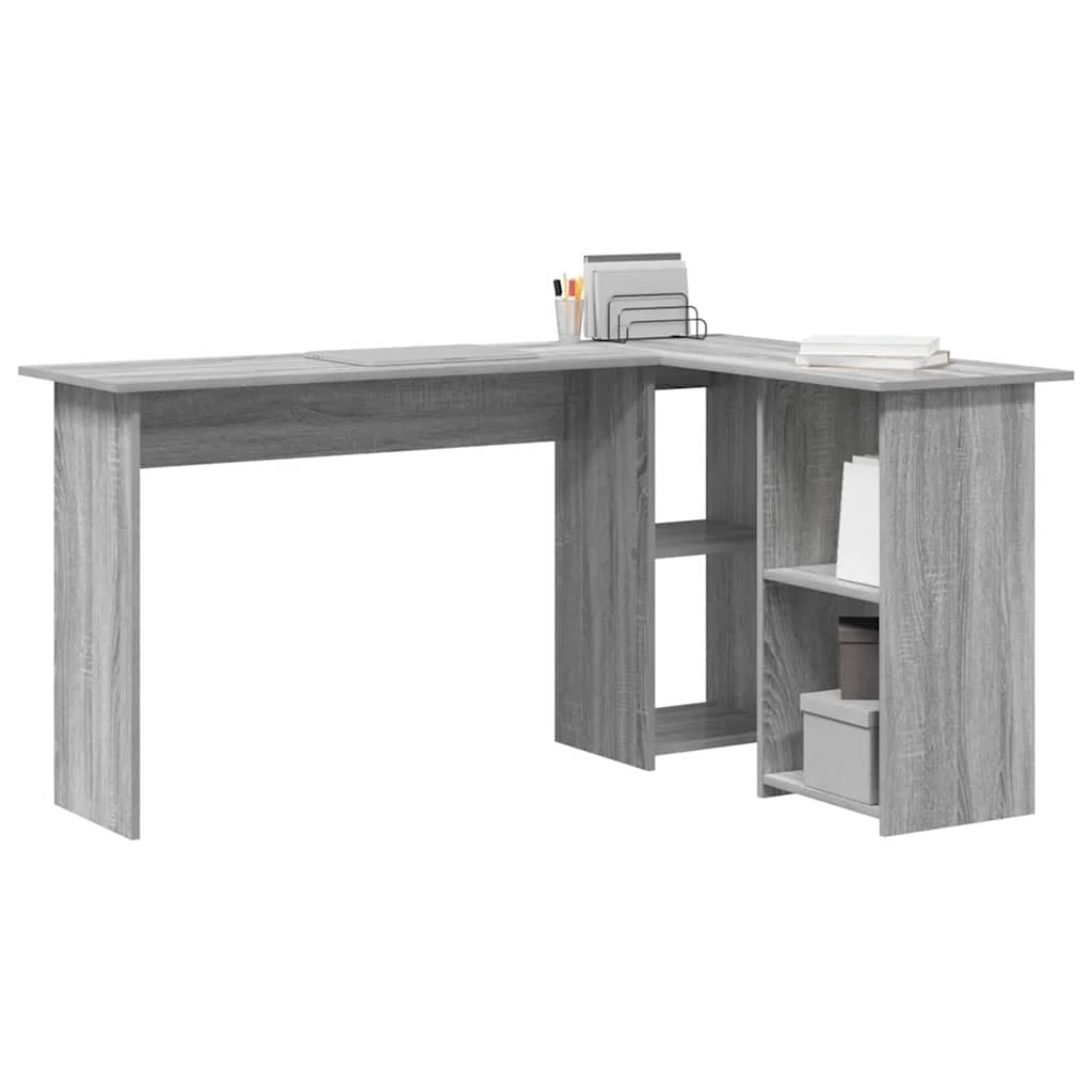 Bureau 142 x 102 x 73 cm sonoma gris bois d'ingénierie – vue de détail