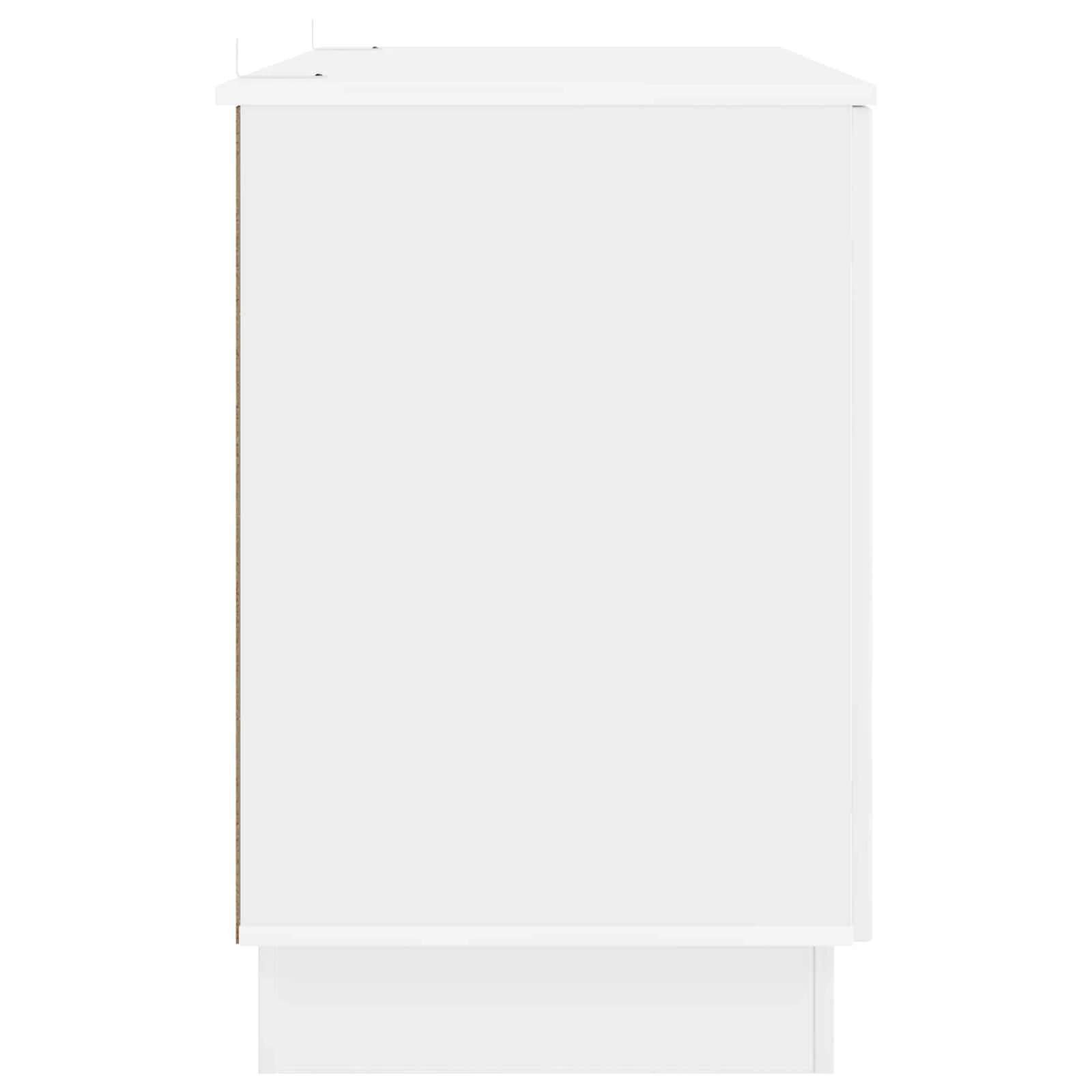 Bureau 142,5 x 50 x 75 cm blanc brillant bois d'ingénierie – modèle 7 – vue de dos