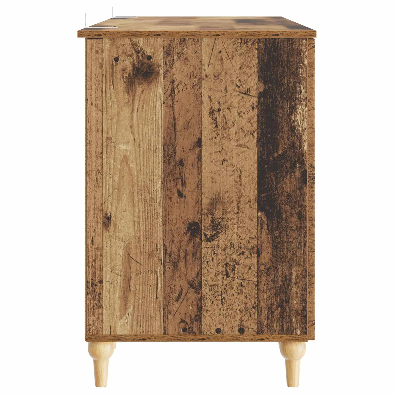 Bureau 142,5 x 50 x 75 cm bois ancien bois d'ingénierie – modèle 2 – vue de dos