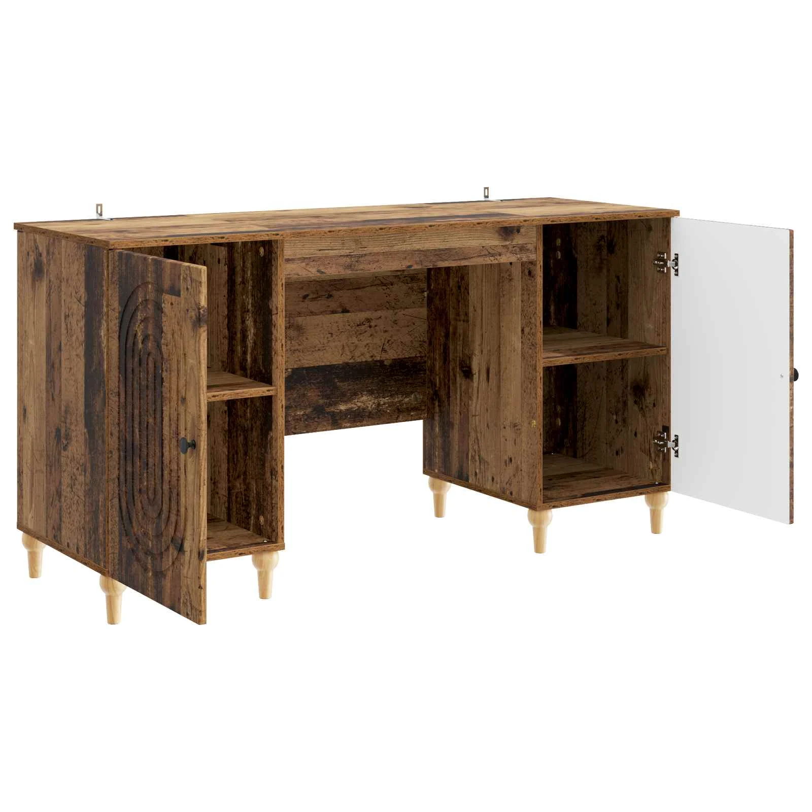 Bureau 142,5 x 50 x 75 cm bois ancien bois d'ingénierie – modèle 2 – vue en situation
