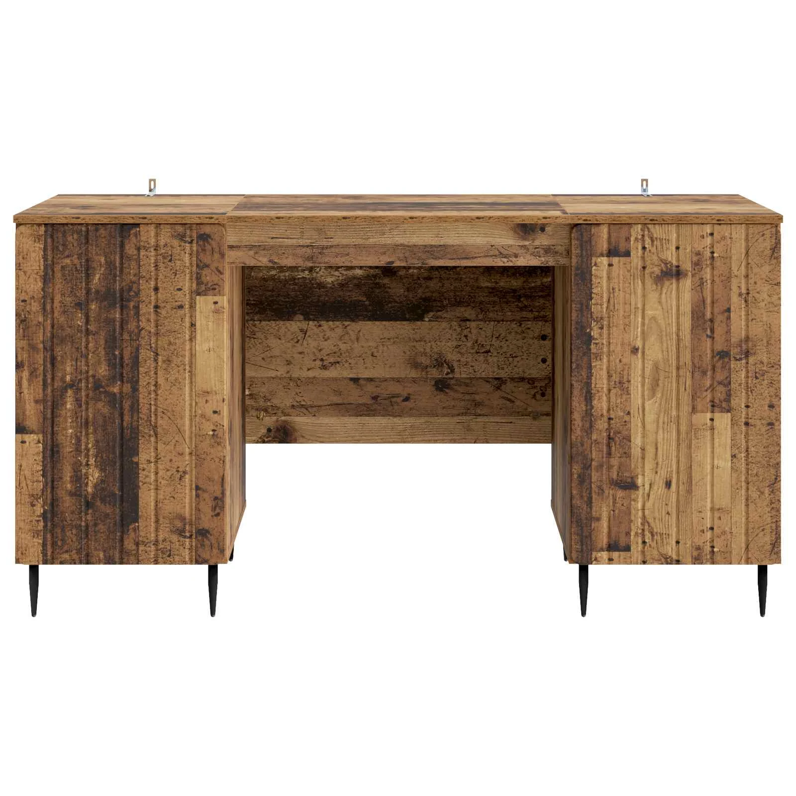 Bureau 142,5 x 50 x 75 cm bois ancien bois d'ingénierie – modèle 3 – vue de dessus
