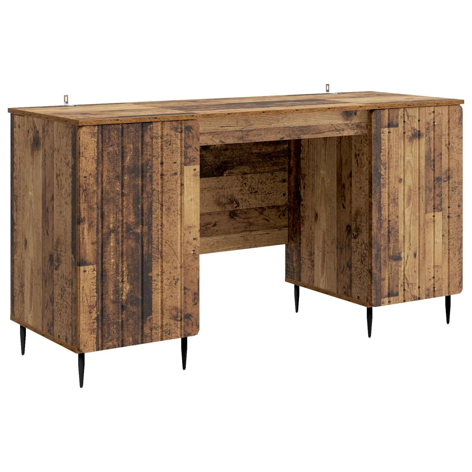 Bureau 142,5 x 50 x 75 cm bois ancien bois d'ingénierie – modèle 3 – vue de côté