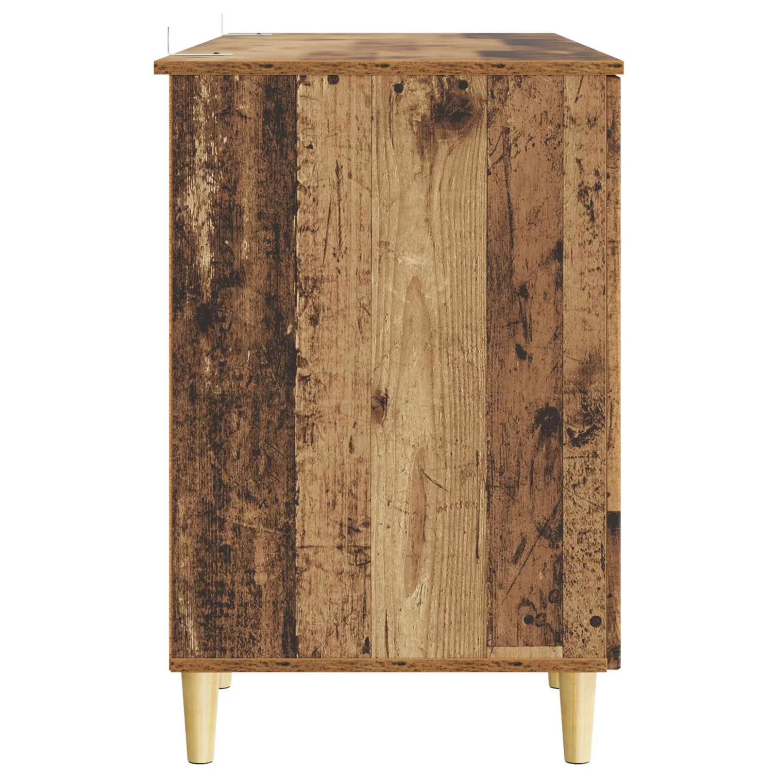 Bureau 142,5 x 50 x 75 cm bois ancien bois d'ingénierie – modèle 4 – vue de dos